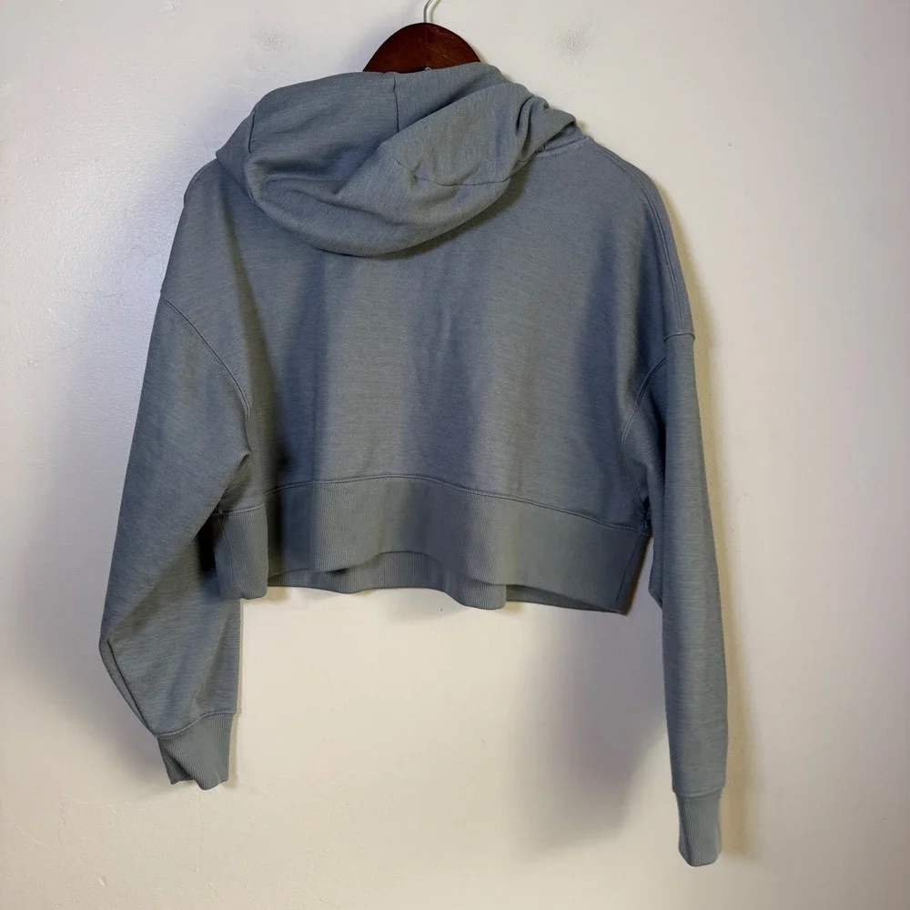 Nike Dri-FIT Get Fit Oversized Cropped Pullover Hoodie Size Small Gray